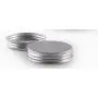 6 Pièces Pots Remplissables de 50ml - Flacons Bleus en PET avec Couvercle Aluminium et Anneau Intérieur pour Stockage Échantillons Maquillage Lotion Crème Visage Masque Ointment