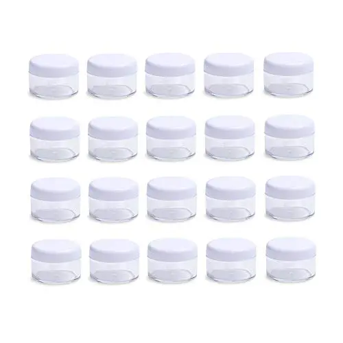 50 Pièces Pots en Plastique Transparent avec Couvercles Blancs, Bouteilles Vides pour Crèmes, Maquillage, Échantillons, Pots, Flacons, Doseurs pour Crèmes, Lotion, Poudre pour Ongles, Ombre à Paupières – 20g/20ml 50 Pièces Pots en Plastique Transparent avec Couvercles Blancs, Bouteilles Vides pour Crèmes, Maquillage, Échantillons, Pots, Flacons, Doseurs pour Crèmes, Lotion, Poudre pour Ongles, Ombre à Paupières – 20g/20ml