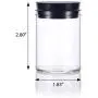 6er Pack Premium Klare Borosilikatglasbehälter mit Silikonstopfen und Etiketten (2 oz)
