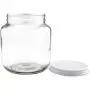 Bouteille en verre transparente de 1,9 litre (64 oz) sans BPA, qualité alimentaire, avec couvercle métallique blanc (Demi Gallon); Idéal pour le yaourt grec, le kefir ou les cornichons. Bouteille en verre transparente de 1,9 litre (64 oz) sans BPA, qualité alimentaire, avec couvercle métallique blanc (Demi Gallon); Idéal pour le yaourt grec, le kefir ou les cornichons.