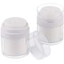 Airless Pump Jars, Sdootbeauty 30ml/1oz Empty Refillable Makeup Cosmetic Jar Containers, Airless Lotion Cream Jars with Lids Air Pump Travel Jars, 2 Pack