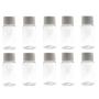 10PCS 30ml/1oz Empty Refillable PET Transparent Plastic Jar Bottles Travel Cosmetic Container Pot Holder With Plastic Screw Lid For Lotion Essential Oil Toner Perfume(Cap Color Random)