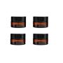 3Pcs 0.34oz Amber Glass Round Jars Empty Cosmetic Containers with Inner Liners and black Lids For Cosmetics and Face cream Lotion (10ml)