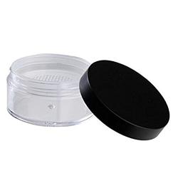 3PCS 50G 50ml 1.7OZ Plastic Empty Powder Puff Case Face Powder Blusher Makeup Cosmetic Jars Containers With Sifter and Black Lid