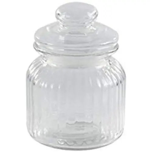 Ensemble de bocaux en verre transparent - 2 petits contenants à biscuits avec couvercle, pots à thé (650 ml / 22 oz) Ensemble de bocaux en verre transparent - 2 petits contenants à biscuits avec couvercle, pots à thé (650 ml / 22 oz)