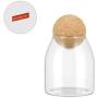 Hemoton Glass Storage Jar, Food Storage Container with Round Cork, Glass Grains Containers, Food Storage Jar, Beans Storage Container for Candy Sugar Coffee Tea Spice Salt, 500ML