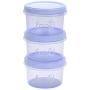 Retyion 3 Pack Baby Food Storage Containers Reusable Freezer Food Holder Jars with Leakproof Lids 33 Ounce (Purple)