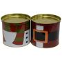 Christmas Tins with lids in nested sectional Santa and Snowman shapes, great for cookies, chocolate, candy or other treats and food storage (Set of 2)