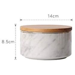 Mini Spice Jars Nordic ceramic sealed cans with lid marble storage jar