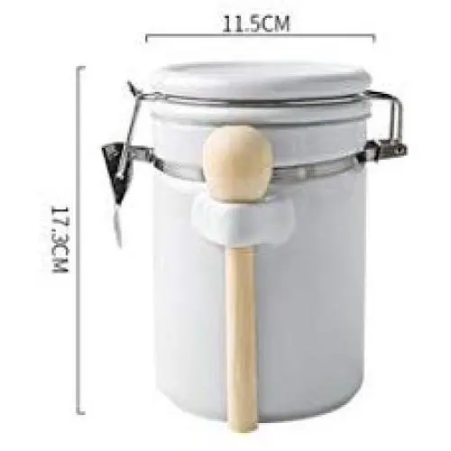 Bouteilles et Récipients en Céramique Créatifs avec Couvercle, Réservoirs de Stockage pour Thé, Boîtes de Grain, Pots à Huile, Pots de Rangement pour la Cuisine, Incluant une Cuillère. Bouteilles et Récipients en Céramique Créatifs avec Couvercle, Réservoirs de Stockage pour Thé, Boîtes de Grain, Pots à Huile, Pots de Rangement pour la Cuisine, Incluant une Cuillère.
