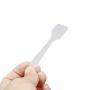 XUANSHUO Disposable Cosmetic Spatula,Mini Facial Cream Makeup Mask Stick Spoon, Plastic Scoop for Mixing and Sampling(Translucent white,100 pcs)