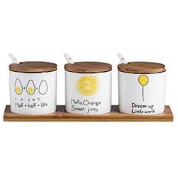 Mini Spice Jars Simple Nordic Cartoon Sauce Jar Creative Ceramic Seasoning Set