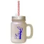 Fantômes d'Arbres Bleus Royaux Effrayants pour Halloween, Bocal en Verre Froissé avec Pailles. Fantômes d'Arbres Bleus Royaux Effrayants pour Halloween, Bocal en Verre Froissé avec Pailles.