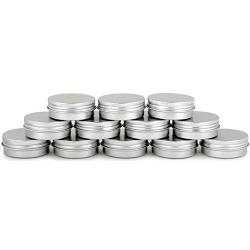 Vivaplex, 12, Aluminum, 1 oz Tin Jars with Lids