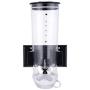 JIJIKOKO Kitchen Cereal Dispenser Wall Mounted Rice Jar Dry Food Snack Grain Canister Plastic Storage Nuts Storage Cereal Grain Box Large Capacity (Black)