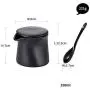 123Arts Ceramics Sugar Bowl Seasoning Pot Storage Cream Jar with Lid And Spoon 123Arts Ceramics Sugar Bowl Seasoning Pot Storage Cream Jar with Lid And Spoon
