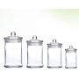TOPBATHY 4pcs Portable Glass Food Storage Jar with Airtight Seal Glass Lid/Airtight Food Storage Containers,for Serving Tea, Coffee, Spice and More???0.16L+0.4L+0.75L+1.2L??‰