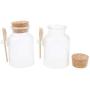 LoveinDIY 2pcs 10.5 oz Empty Plastic Sugar/Spice/Salt Jars with Wooden Spoon