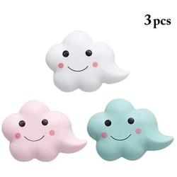 JUSTDOLIFE 3PCS Door Handle Bumper Silicone Wall Protector Door Stopper Bumper for Room