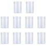 UPKOCH 10pcs 500ml Clear Plastic Containers Transparent Storage Container with Lids for Cookies Tea