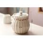 Lucky lu Ceramic seal snack jar Food Storage Jar White Ceramic Food Storage Canister for Serving Tea, Coffee, Spice and More Cereal, Cookies