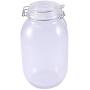 TOPBATHY 1 Pc Premium Durable Clear Seal Jar Glass Jars with Stainless Steel Lids Storage