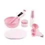 Kit de Soin Facial en Plastique 9 Pièces – Inclus : Masques, Brosse, Bol, Spatule, Râpe, Cuillère Mesurante, Éponge de Nettoyant, Pulvérisateur – Accessoires pour un Rituel de Soin Faciale DIY.