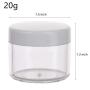 100 Packs Travel Jars TSA Approved 20g Plastic Jars with Lids Leak Proof Traveling Containers for Cream and Lotions