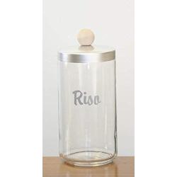 Italo Ottinetti Glass Jar Dull Aluminium Lid Wooden Knob 1.5 Litre Ri, Metallic, one Size