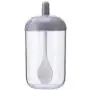 TOPBATHY Transparent Spice Storage Jar Seasoning Bottle Glass Condiment Storage Pot Sugar Salt Container With Lid And Spoon For Home Kitchen (Grey) TOPBATHY Transparent Spice Storage Jar Seasoning Bottle Glass Condiment Storage Pot Sugar Salt Container With Lid And Spoon For Home Kitchen (Grey)