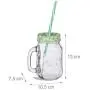 Relaxdays Drinking Mason Jam Jars with Straws and Handles, Set of 8, 400 ml, Colourful Iced Beverages Glass Set, Standard Relaxdays Drinking Mason Jam Jars with Straws and Handles, Set of 8, 400 ml, Colourful Iced Beverages Glass Set, Standard