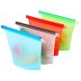 Kitchen Food Storage Jar Airtight Food Storage Silicone food storage bag can be reused, vacuum, leak-proof sealed fruit and vegetables food storage container meat fridge food storage (set of 4)