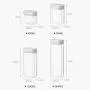 HIZLJJ Set of 4 Food Storage Containers,Silicone Airtight Lids for Pasta,Tea,Coffee,Cookies,Snacks For Kitchen and Pantry, Borosilicate Jars HIZLJJ Set of 4 Food Storage Containers,Silicone Airtight Lids for Pasta,Tea,Coffee,Cookies,Snacks For Kitchen and Pantry, Borosilicate Jars