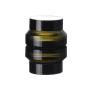 3PCS 15ML Empty Refillable Green Glass Cosmetic Bottle Travel Makeup Facial Lotion Cream Inclined Shoulder Jar Pot Container With Tight-Sealed Inner And Black Cap for DIY Cosmetic Product