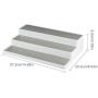 MC Home Kitchen Pantry 3-Tier Cabinet Organizer Storage Shelf Spice Jar Rack White