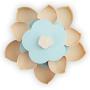 Estylv Bloom Rotating Snack Box Flower Design Candy Food Storage Box Jewelry Organizer 10-Compartment - BPA Free - Freezer and Dishwasher Safe (Blue)