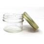 4 oz Mason Jar Clear Round Regular Mouth in Case of 12 (12 Pack) by Packaging For You (Gold)
