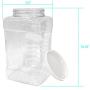 ljdeals 1 Gallon Clear Plastic Storage Containers Jars with Lids, Pack of 2, Easy Grip Handles, BPA Free, FDA Approved, Food Safe, Made in USA