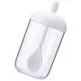 Bocal Transparent Cabilock pour Épices avec Cuillère, Récipient de Rangement pour Sucre, avec Couvercle en Verre et Cuillère (Blanc) Bocal Transparent Cabilock pour Épices avec Cuillère, Récipient de Rangement pour Sucre, avec Couvercle en Verre et Cuillère (Blanc)