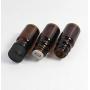 6Pcs Amber Glass Essential Oil Bottles with Orifice Reducer and Black Cap Empty Cosmetic Perfume Aromatherapy Storage Container Vial Pots Portable Refillable size 20ml/0.67oz