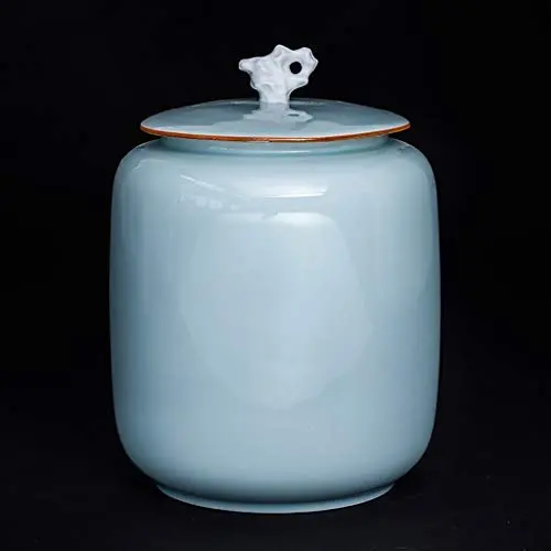 Tea Canister,Tea Jar Ceramic Sealed Cans With Lid Large Capacity Household Storage Tank Extra Large, Candy Jars, Food Storage Tank Kitchen (Color : Blue, Size : XS) Tea Canister,Tea Jar Ceramic Sealed Cans With Lid Large Capacity Household Storage Tank Extra Large, Candy Jars, Food Storage Tank Kitchen (Color : Blue, Size : XS)