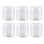 6PCS (200ML/6.8OZ) Transparent Empty Plastic Boxes with Clear Screw Cap Refillable Cosmetic Container Jar Facial Cream Face Eye Essence Hair Film Candy Honey Holder Trial Sample Case