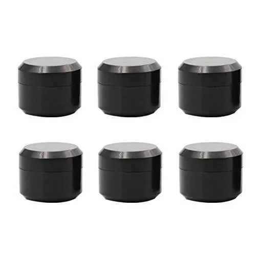 6PCS 5ml/0.2oz Empty Refill Black Plastic Double Layer Cosmetic Sample Jar Pots Eyshadow Packing Storage Container With Black Screw Lid for Travel Make Up Cream Lotion Nails Powder 6PCS 5ml/0.2oz Empty Refill Black Plastic Double Layer Cosmetic Sample Jar Pots Eyshadow Packing Storage Container With Black Screw Lid for Travel Make Up Cream Lotion Nails Powder
