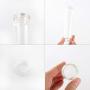 Empty Clear Travel Portable Glass Wish Bottles with Silver Aluminum Cap Essential Oil Powders Cream Ointments Grease Storage Container Jars Cosmetic Makeup Sample Packing .(2.03 Oz,15 Pcs）