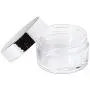 Beauticom 20g/20ml USA Acryl Runden Klare Glasbehälter mit Deckeln für Lippenbalsam, Cremes, Make-up, Kosmetik, Proben, Salben (48 Stück Behälter + Silberdeckel)