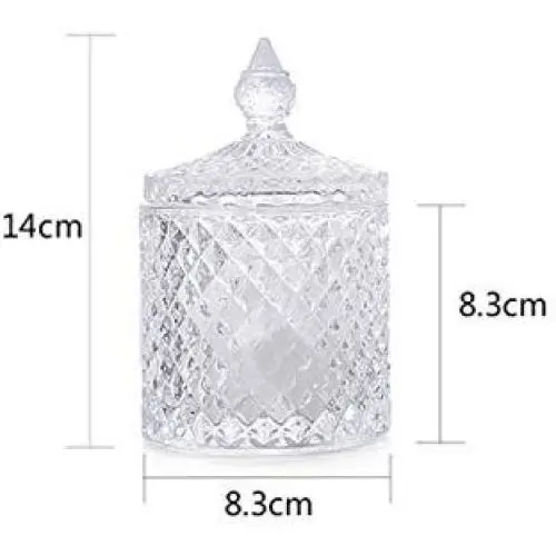 European Color Crystal Glass Storage 600ML Canned Sugar Cans Diamond Candy Box Cotton Swab Box Cotton Pad Household Storage,A European Color Crystal Glass Storage 600ML Canned Sugar Cans Diamond Candy Box Cotton Swab Box Cotton Pad Household Storage,A