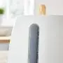 TOWER T826031W Kitchen Storage Canisters, Scandi Range, Robust ABS Body, Anti Slip Base, Matte with Wood Effect Accents, White, 3-Piece