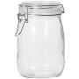 HOMELUNY Set of 4 Glass Airtight Jars Cereal Storage Container Jars Glass Storage Jars 1100ML for Candy, Cookie, Rice, Sugar,Flour,Snacks Keeping Food Dry & Fresh