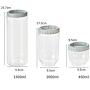 Food Storage Box Plastic Clear Container Set With Lid Kitchen Storage Bottle Jar Dried Grains Tank Snack Dry Spices Jars Condiment bottles (Color : 3piece set)