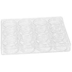 HEALLILY 1 PC 12 Grids Storage Box Set Kit Desktop Transparent Dustproof Container Organizer Medicine Jewelry Holder Display Case